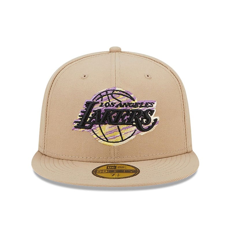 59fifty New Era La Lakers Team Neon Fitted Gorras Marrom | IP3817465