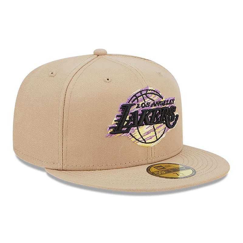 59fifty New Era La Lakers Team Neon Fitted Gorras Marrom | IP3817465