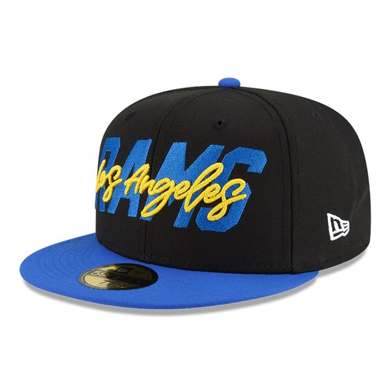 59fifty New Era La Rams NFL Draft Fitted Gorras Negros | IQ0247938