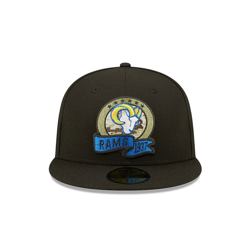 59fifty New Era La Rams NFL Salute To Service Fitted Gorras Negros | UG5230184