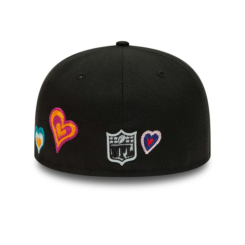 59fifty New Era Las Vegas Raiders Chain Stitch Heart Fitted Gorras Negros | HS2569438