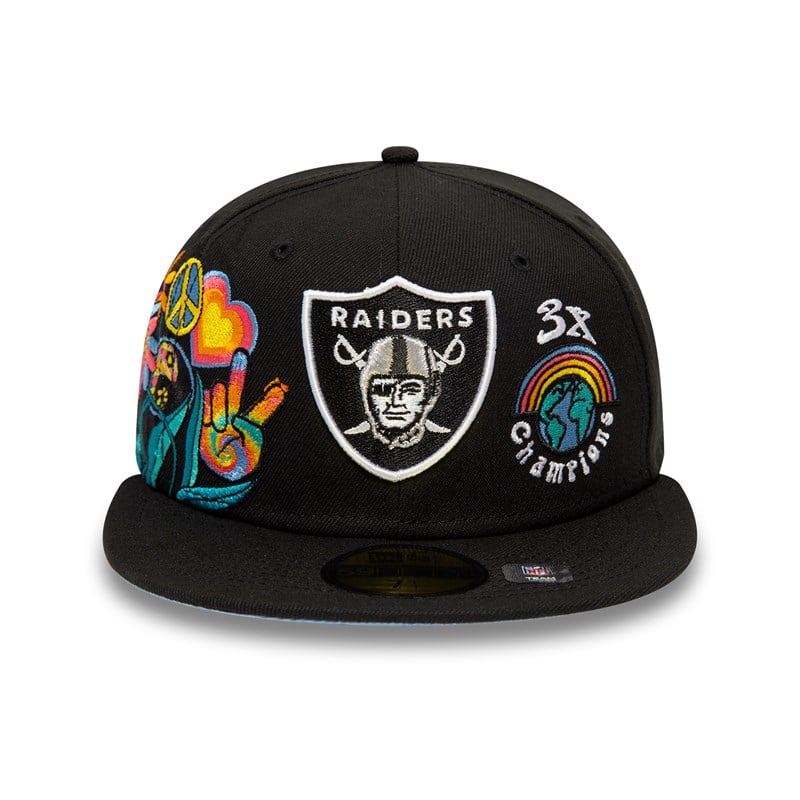 59fifty New Era Las Vegas Raiders Groovy Fitted Gorras Negros | CT9768415