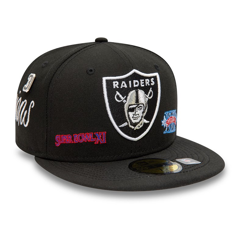 59fifty New Era Las Vegas Raiders Historic Champs Fitted Gorras Negros | BQ9612437