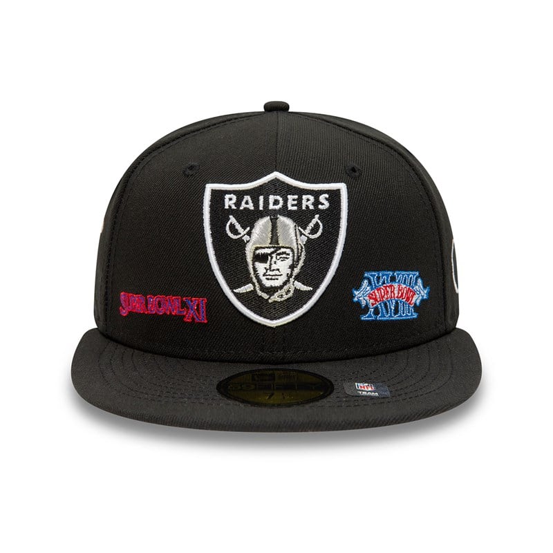 59fifty New Era Las Vegas Raiders Historic Champs Fitted Gorras Negros | BQ9612437