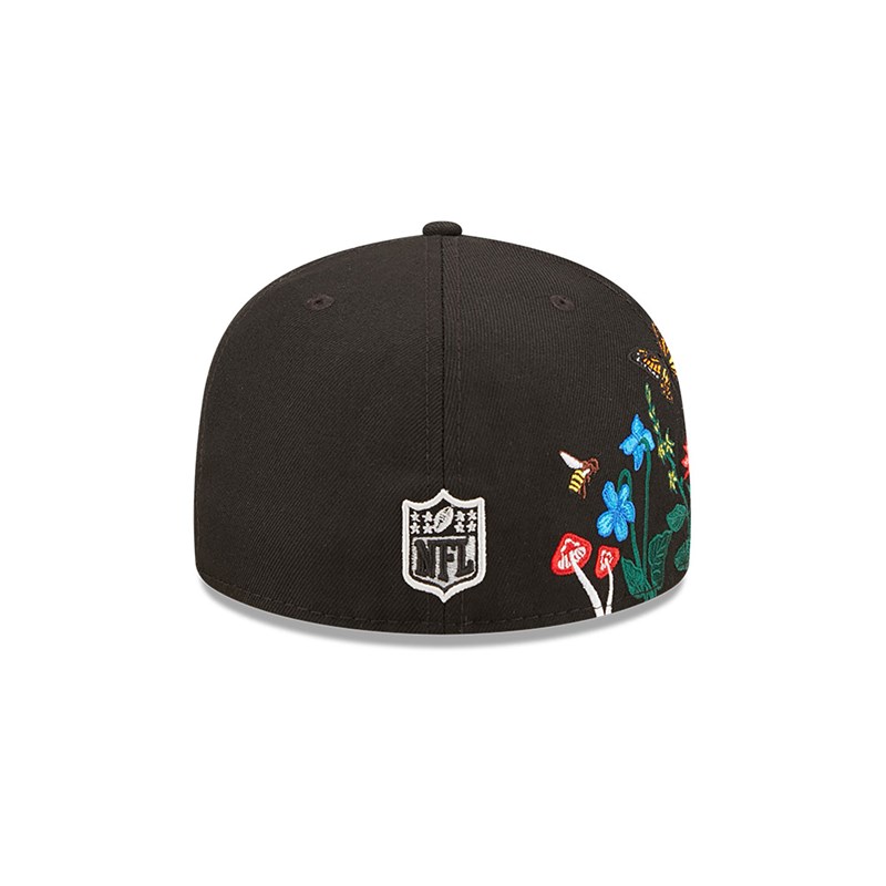 59fifty New Era Las Vegas Raiders NFL Blooming Fitted Gorras Negros | UX2897410