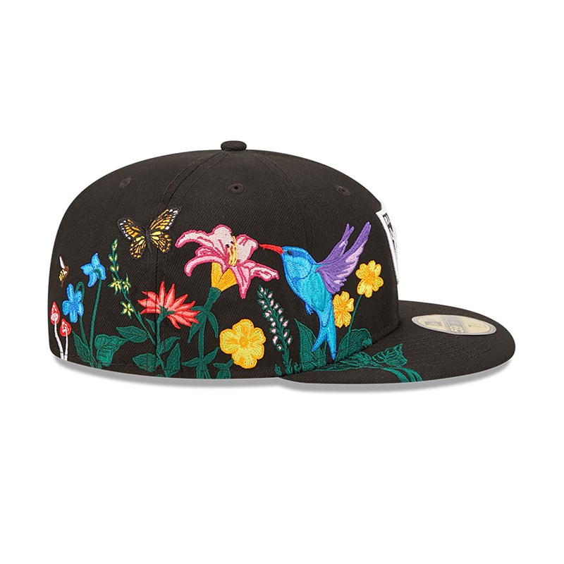 59fifty New Era Las Vegas Raiders NFL Blooming Fitted Gorras Negros | UX2897410