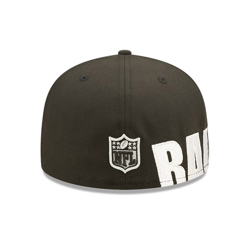 59fifty New Era Las Vegas Raiders NFL Side Split Fitted Gorras Negros | WD6142038