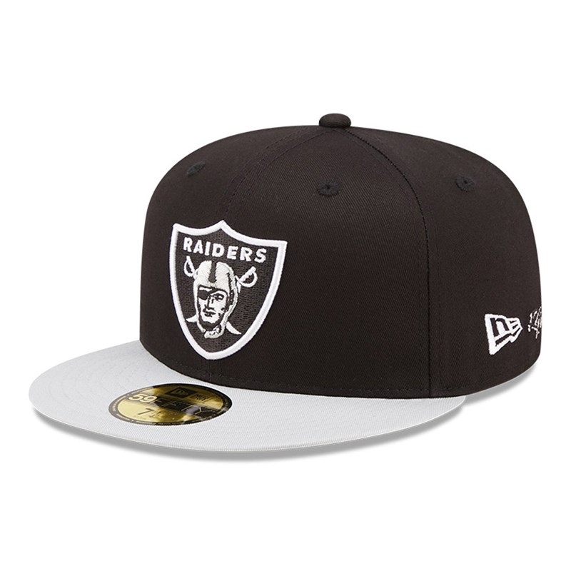 59fifty New Era Las Vegas Raiders Team City Patch Fitted Gorras Negros | FX2631890