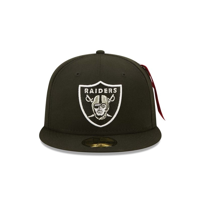 59fifty New Era Las Vegas Raiders X Alpha Industries Fitted Gorras Negros | CQ9653217