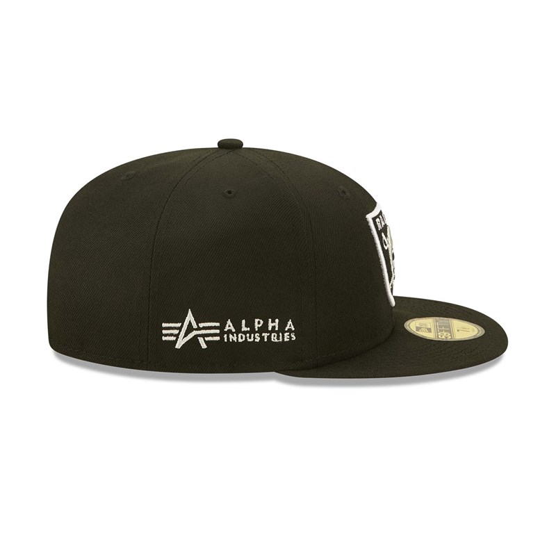 59fifty New Era Las Vegas Raiders X Alpha Industries Fitted Gorras Negros | CQ9653217