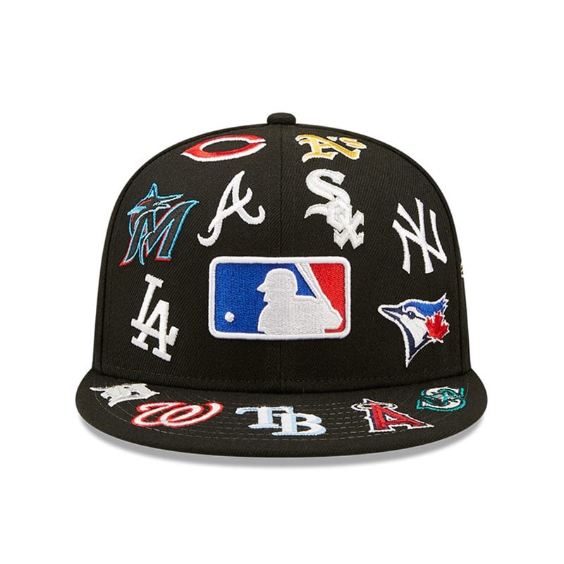 59fifty New Era MLB Team Logo Fitted Gorras Negros | RL8519473