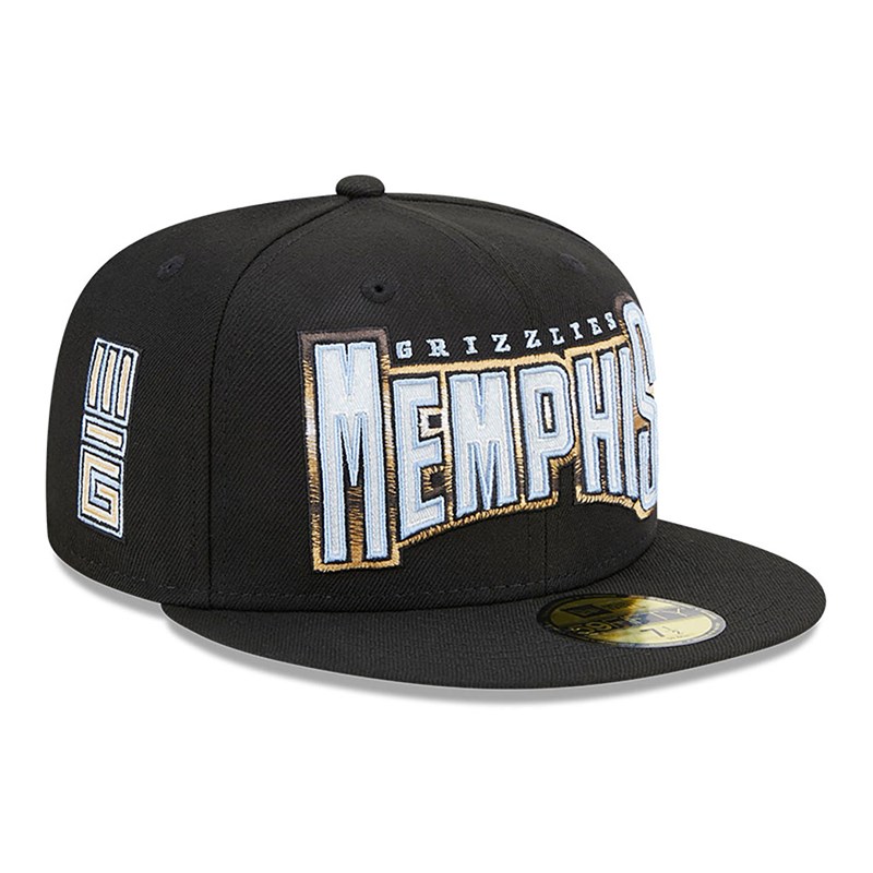 59fifty New Era Memphis Grizzlies Authentics City Edition Fitted Gorras Negros | YL3291758