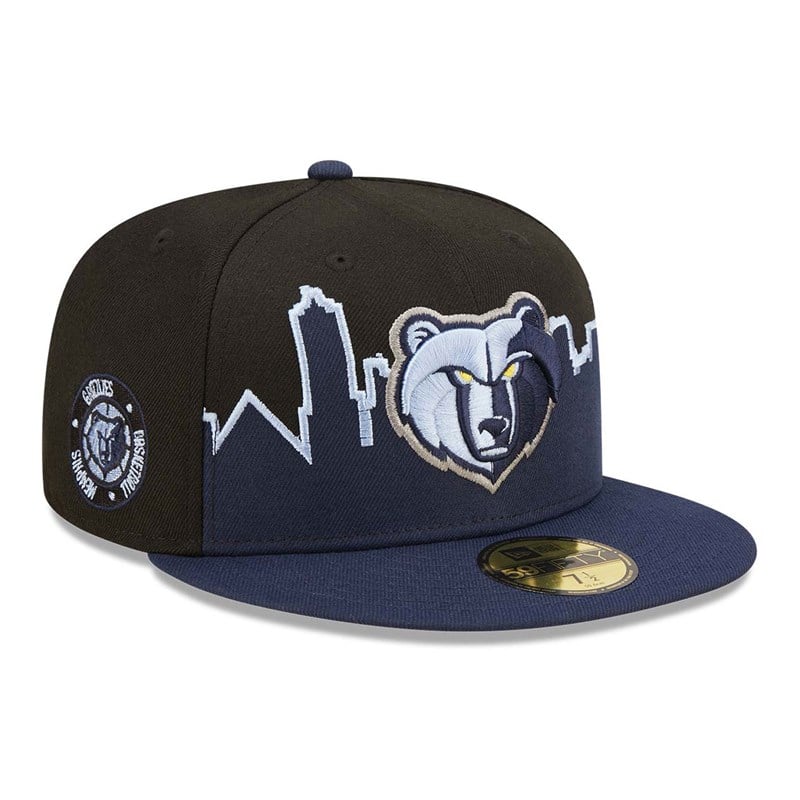 59fifty New Era Memphis Grizzlies NBA 2022 Fitted Gorras Negros | OU2318407