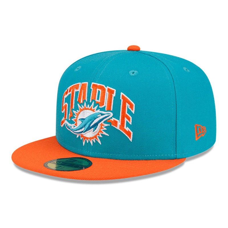 59fifty New Era Miami Dolphins X Staple Fitted Gorras Azules | FW5741863