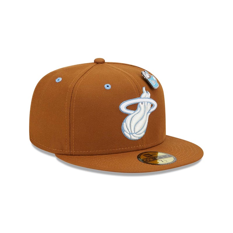 59fifty New Era Miami Heat Hot Cocoa Fitted Gorras Marrom | AV9460318