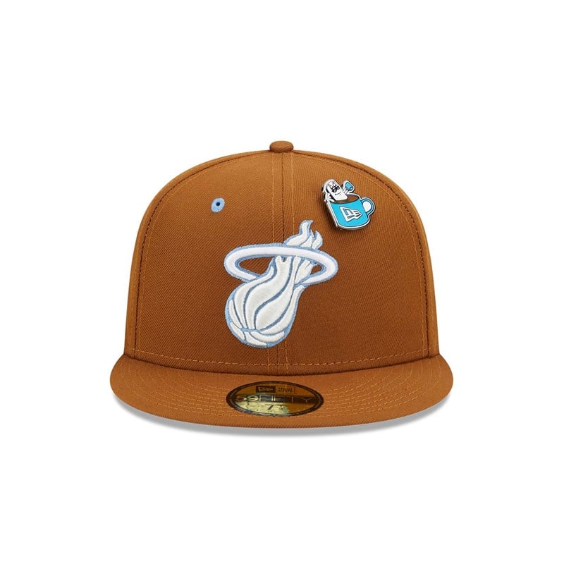 59fifty New Era Miami Heat Hot Cocoa Fitted Gorras Marrom | AV9460318