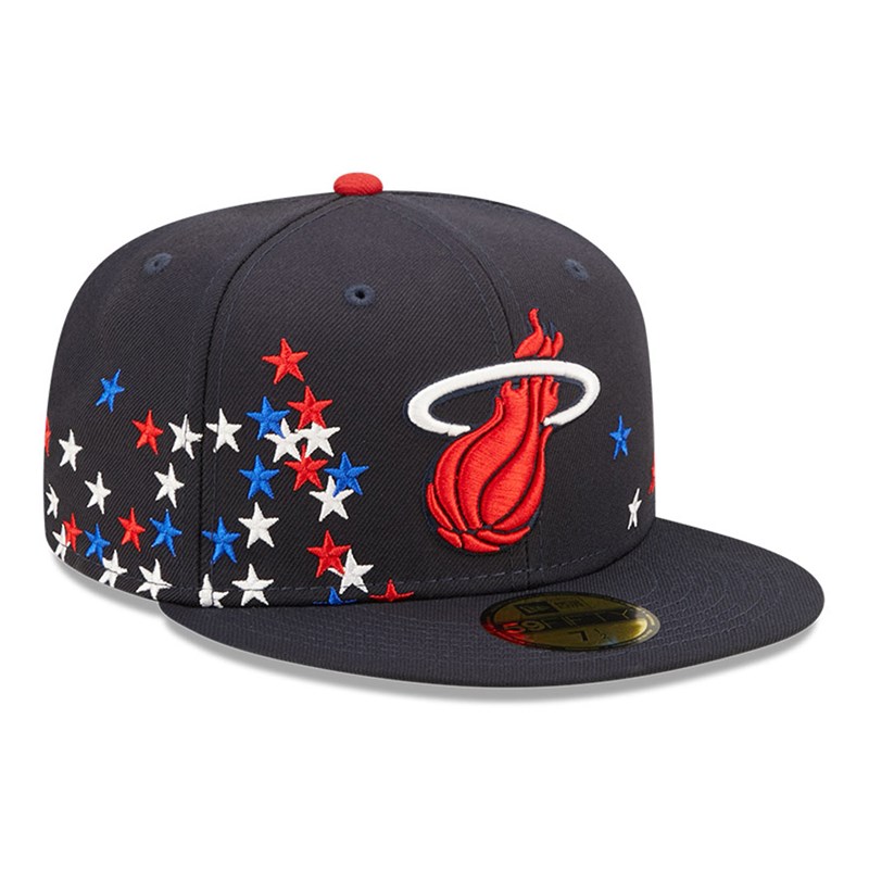 59fifty New Era Miami Heat NBA Americana Fitted Gorras Azules | BF6013254