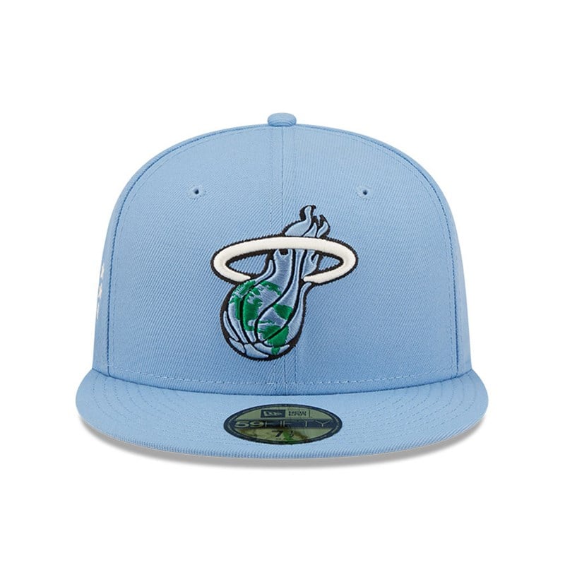 59fifty New Era Miami Heat NBA Global Fitted Gorras Azules | LU2860715