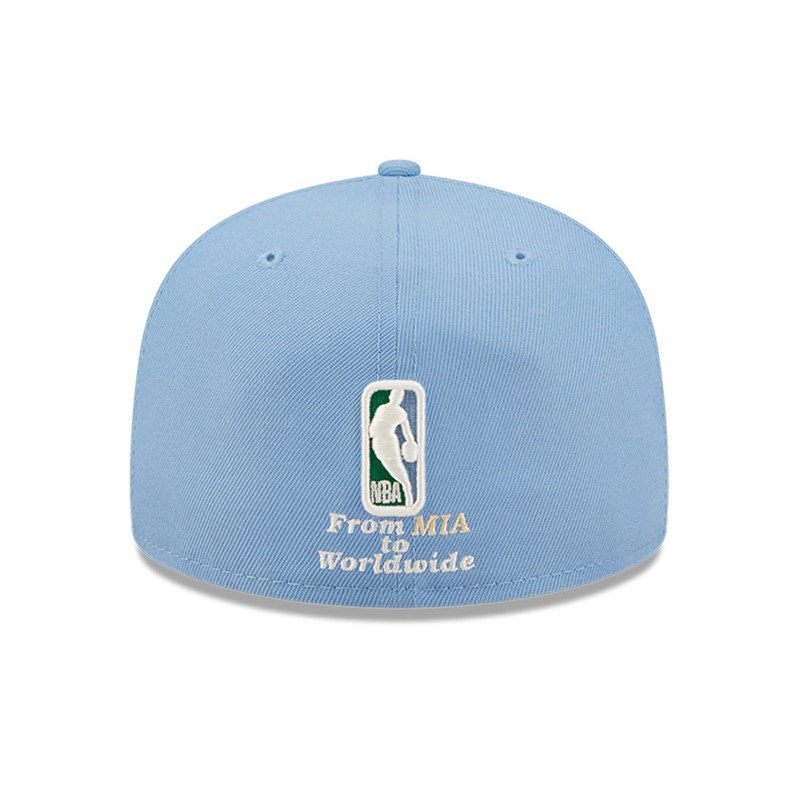 59fifty New Era Miami Heat NBA Global Fitted Gorras Azules | LU2860715