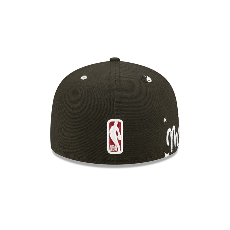 59fifty New Era Miami Heat Teddy Fitted Gorras Negros | LU2607915