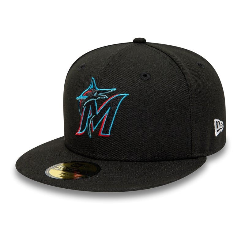 59fifty New Era Miami Marlins 25th Anniversary Fitted Gorras Negros | RO9162378