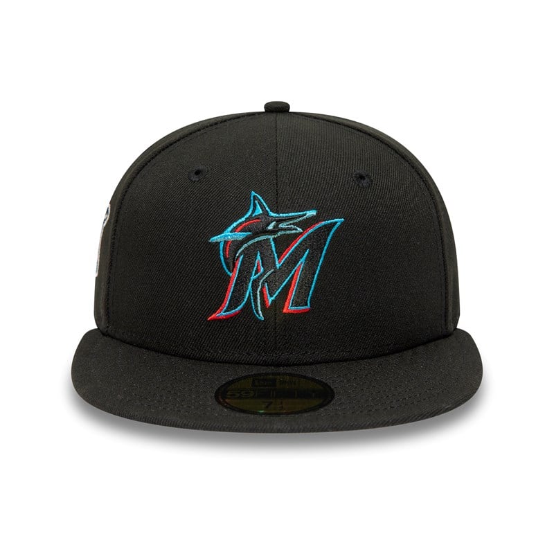 59fifty New Era Miami Marlins 25th Anniversary Fitted Gorras Negros | RO9162378