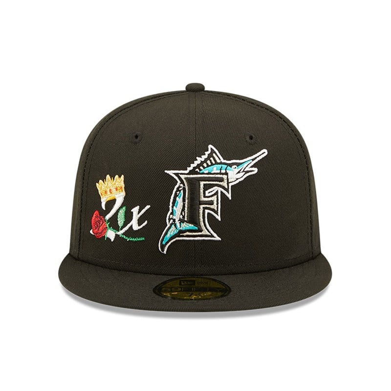 59fifty New Era Miami Marlins Crown Champs Fitted Gorras Negros | HC6920857