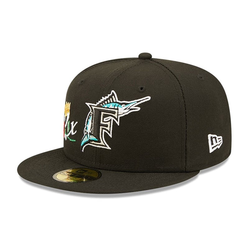 59fifty New Era Miami Marlins Crown Champs Fitted Gorras Negros | HC6920857