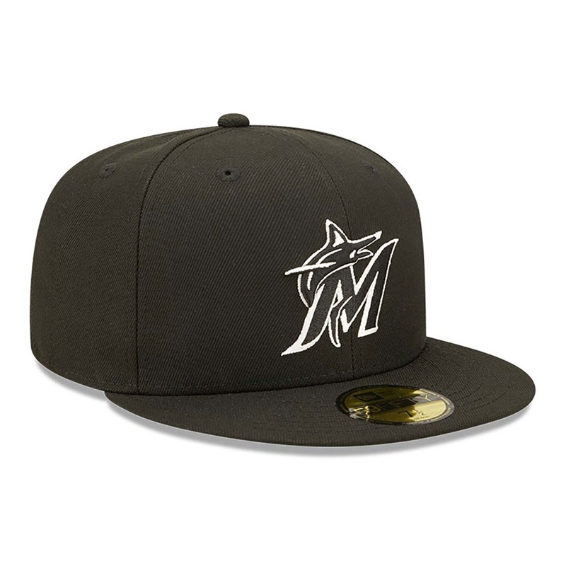 59fifty New Era Miami Marlins Fitted Gorras Negros | MC5198367