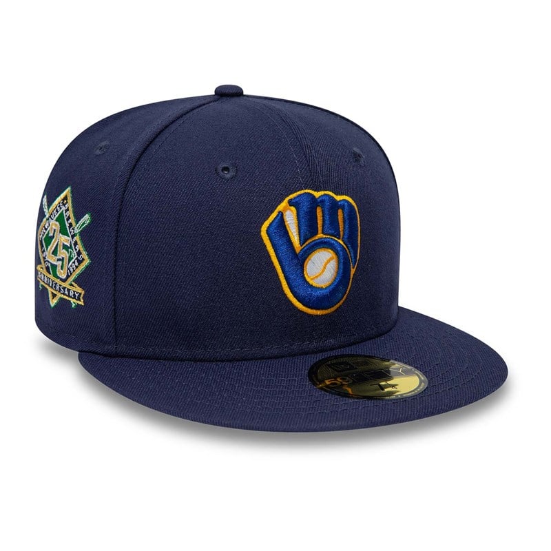 59fifty New Era Milwaukee Brewers 25th Anniversary Fitted Gorras Azules | ME4236150