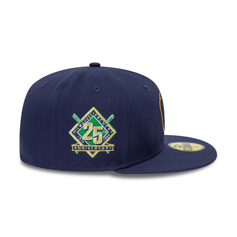 59fifty New Era Milwaukee Brewers 25th Anniversary Fitted Gorras Azules | ME4236150