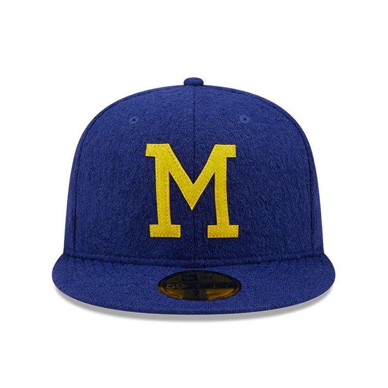 59fifty New Era Milwaukee Brewers Lana Fitted Gorras Azules | VK3217095