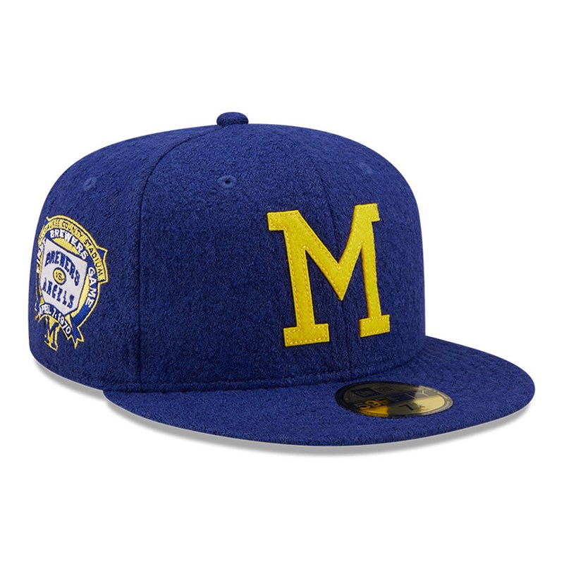 59fifty New Era Milwaukee Brewers Lana Fitted Gorras Azules | VK3217095