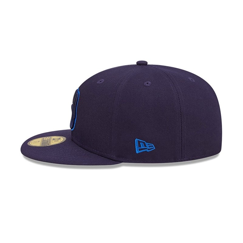 59fifty New Era Milwaukee Brewers Mono Fitted Gorras Azules | GS3974285