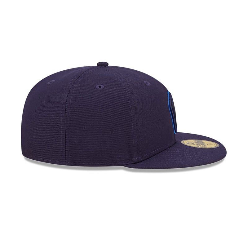 59fifty New Era Milwaukee Brewers Mono Fitted Gorras Azules | GS3974285