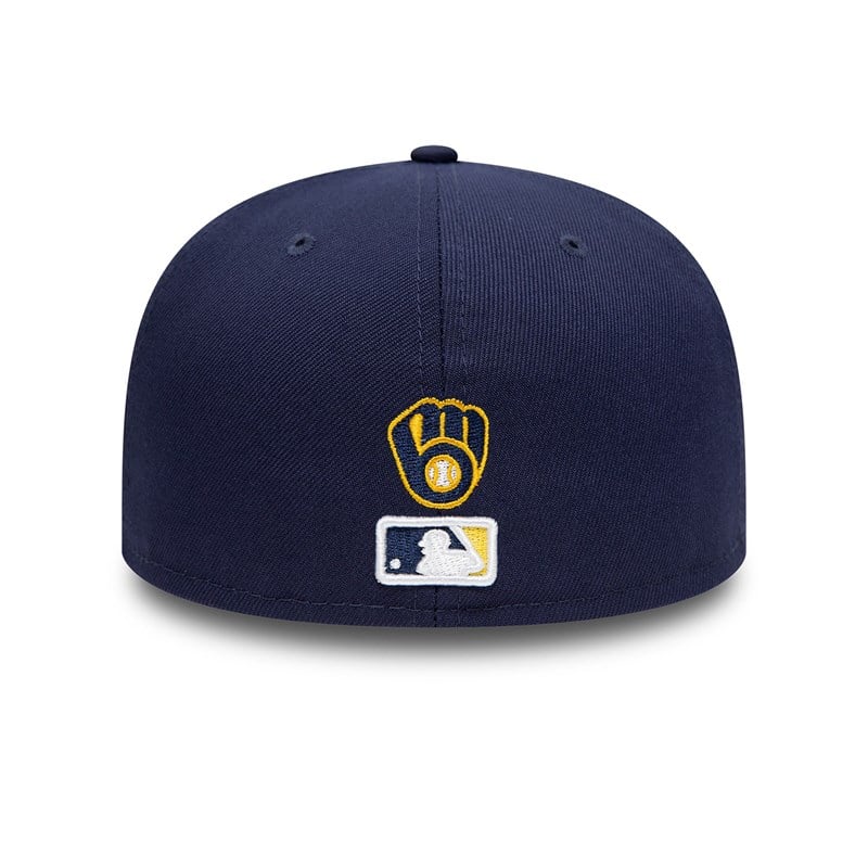 59fifty New Era Milwaukee Brewers Side Patch Bloom Fitted Gorras Azules | SO5408267