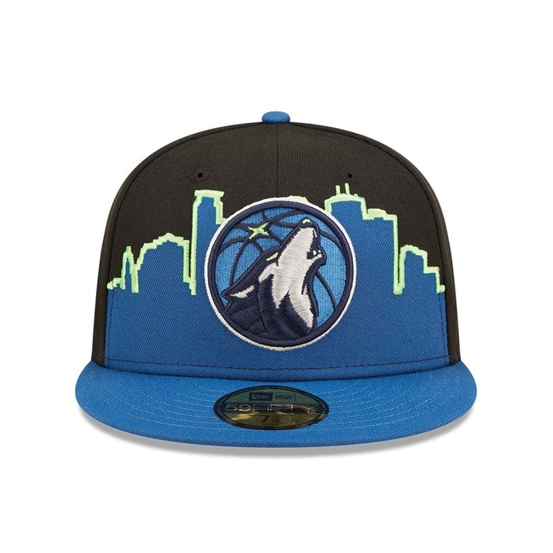 59fifty New Era Minnesota Timberwolves NBA 2022 Fitted Gorras Negros | RP4379082