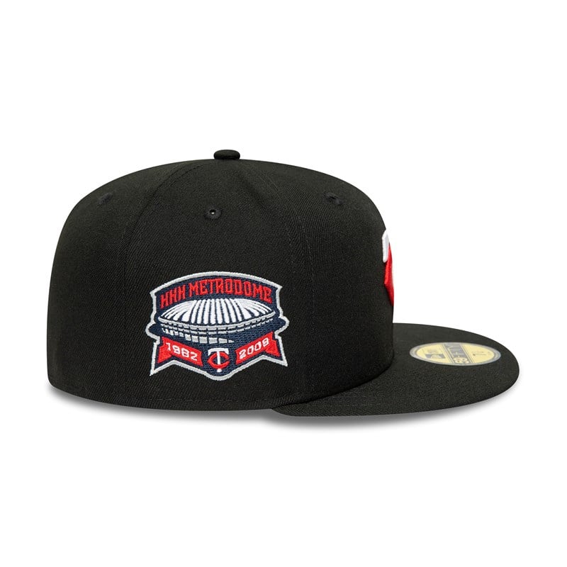 59fifty New Era Minnesota Twins American League Stadium Fitted Gorras Negros | AS1623785