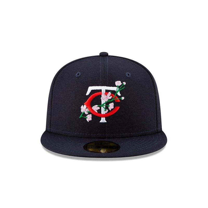 59fifty New Era Minnesota Twins Side Patch Bloom Fitted Gorras Azules | NS3245098