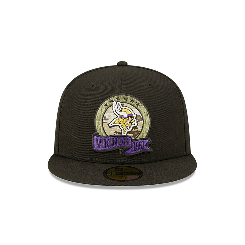 59fifty New Era Minnestota Vikings NFL Salute To Service Fitted Gorras Negros | OK7590361