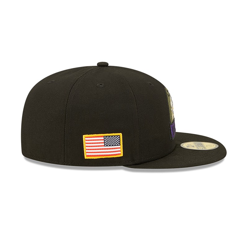 59fifty New Era Minnestota Vikings NFL Salute To Service Fitted Gorras Negros | OK7590361