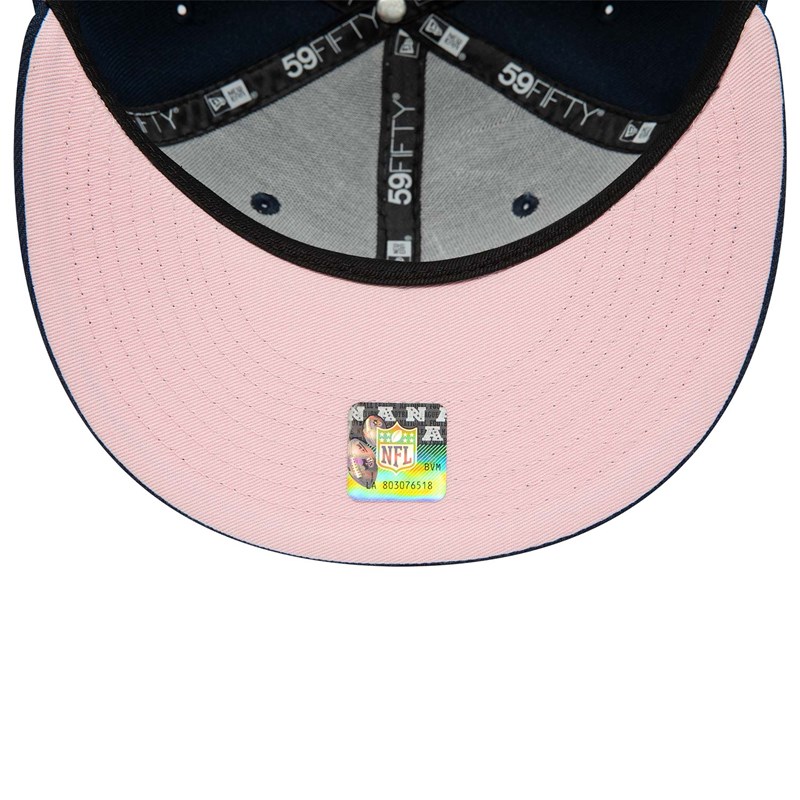 59fifty New Era New England Patriots Chain Stitch Heart Fitted Gorras Azules | RO6103947