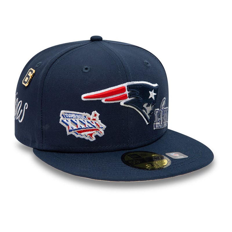 59fifty New Era New England Patriots Historic Champs Fitted Gorras Azules | HO0392816