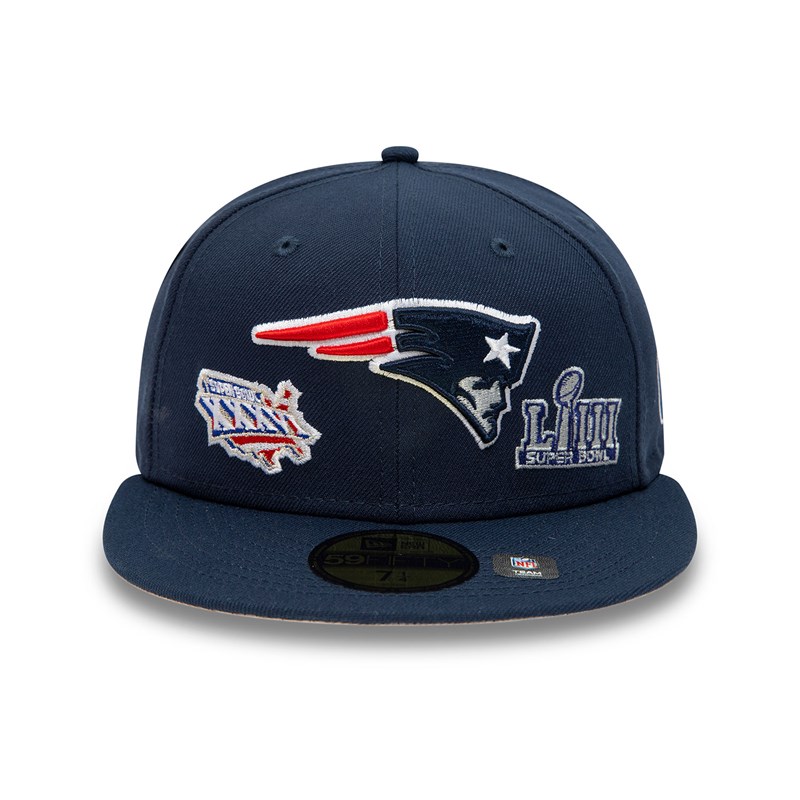 59fifty New Era New England Patriots Historic Champs Fitted Gorras Azules | HO0392816