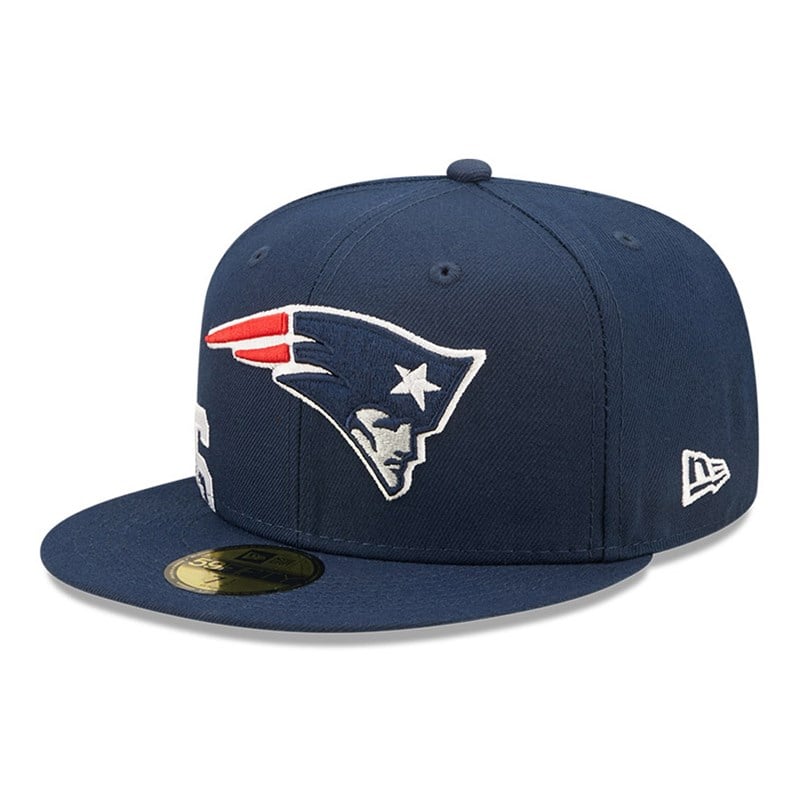 59fifty New Era New England Patriots NFL Side Split Fitted Gorras Azules | CI5068417