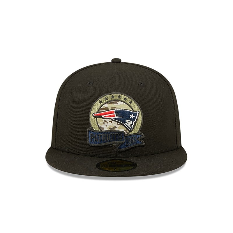 59fifty New Era New England Patriots NFL Salute To Service Fitted Gorras Negros | DQ7314826