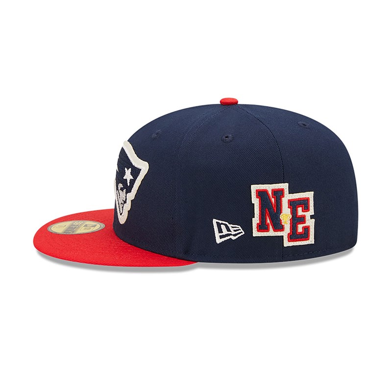 59fifty New Era New England Patriots Ne Letterman Fitted Gorras Azules | GT2135760