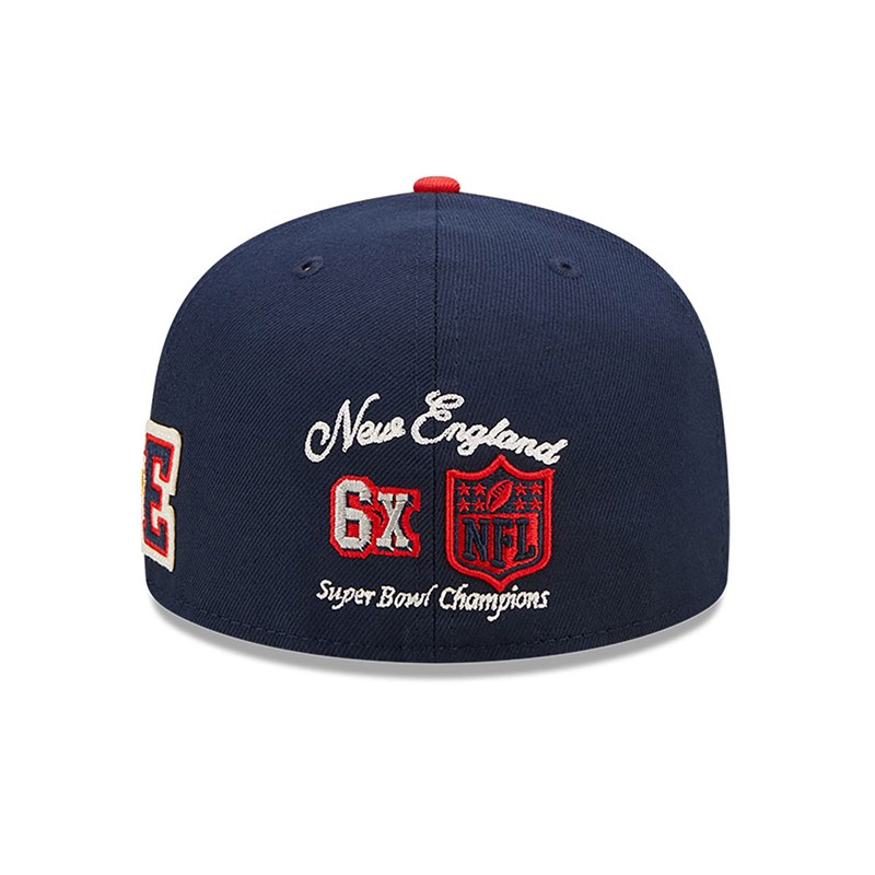 59fifty New Era New England Patriots Ne Letterman Fitted Gorras Azules | GT2135760