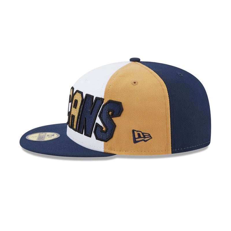 59fifty New Era New Orleans Pelicans NBA Back Half Fitted Gorras Azules | HY5490128