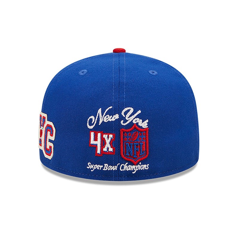 59fifty New Era New York Giants Ne Letterman Fitted Gorras Azules | VQ6719084